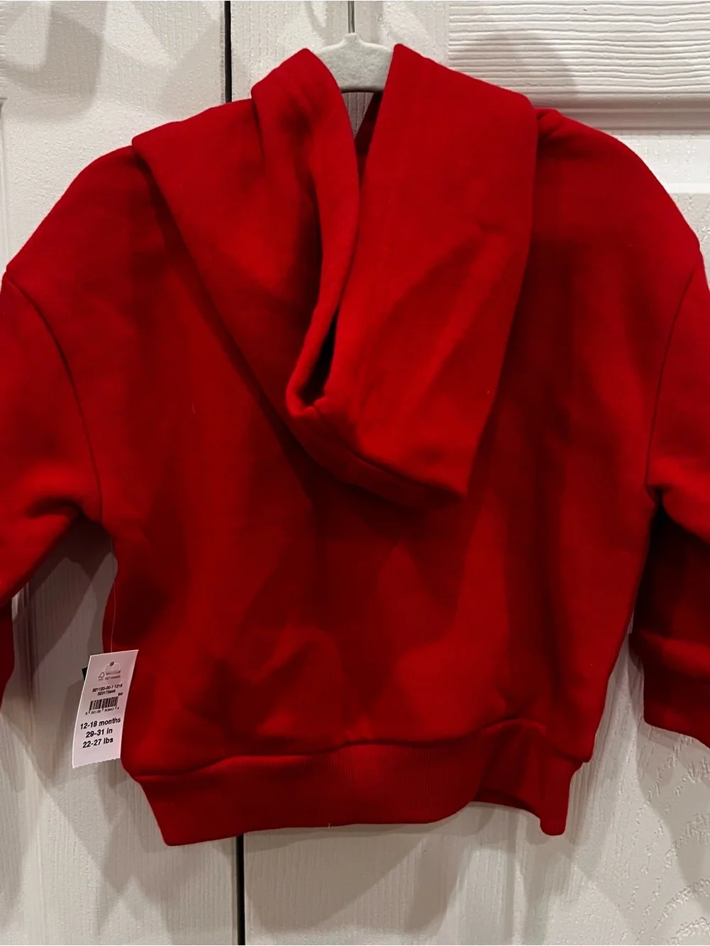 GAP x DISNEY Mickey Mouse Hooded Sweatshirt Red Baby Boy Size 12-18 Months